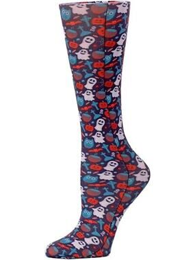 NEW Cutieful Therapeutic Compression Socks Hose Fits Sizes 5-11 Halloween Ghosts